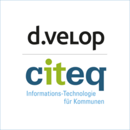 Logos von d.velop und citeq Informations-Technologie für Kommunen