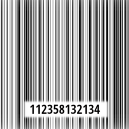 Ein Barcode mit einer Ziffernfolge