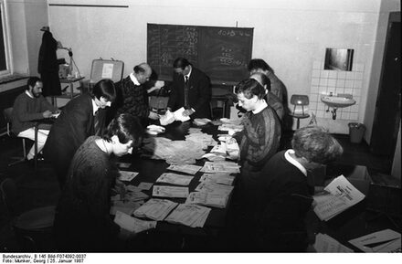 Bonn, Wahllokal, Stimmauszählung